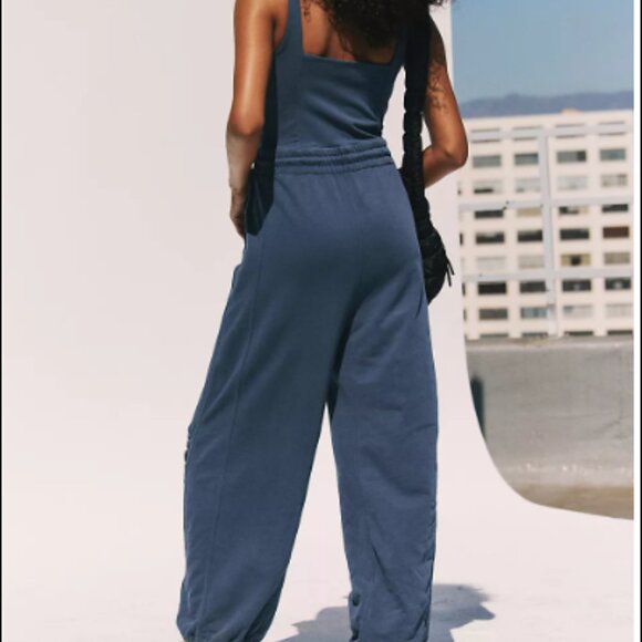 Free People Inbound Onesie NWT - Midnight Navy - Picture 4 of 6